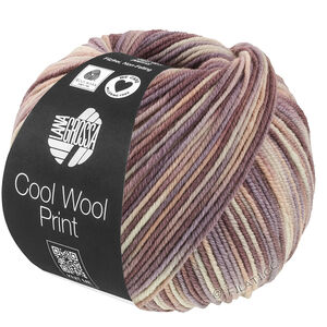 Lana Grossa COOL WOOL  Print | 845-grège/beigegrå/beige/mauve/taupe/gråbrun