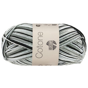 Lana Grossa COTONE  Print/Spray/Mouliné | 317-hvid/sølvgrå/mørk grå/sort