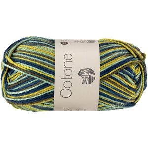 Lana Grossa COTONE  Print/Spray/Mouliné | 360-resedagrøn/mørk petrol/lys oliven/mørk oliven