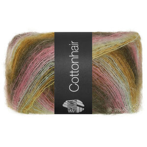 Lana Grossa COTTONHAIR | 109-gammelrosa/gyldenbrun/mynteturkis/gråbrun/mørk grøn