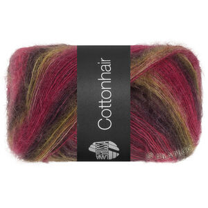 Lana Grossa COTTONHAIR | 111-hindbær/rødviolet/rust/gråbeige/sortbrun