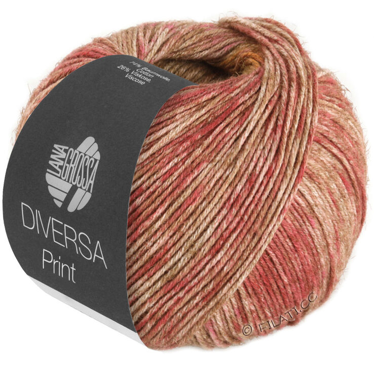Lana Grossa DIVERSA PRINT | 101-terrakotta/okker/kamel/teglstensrød/taupe