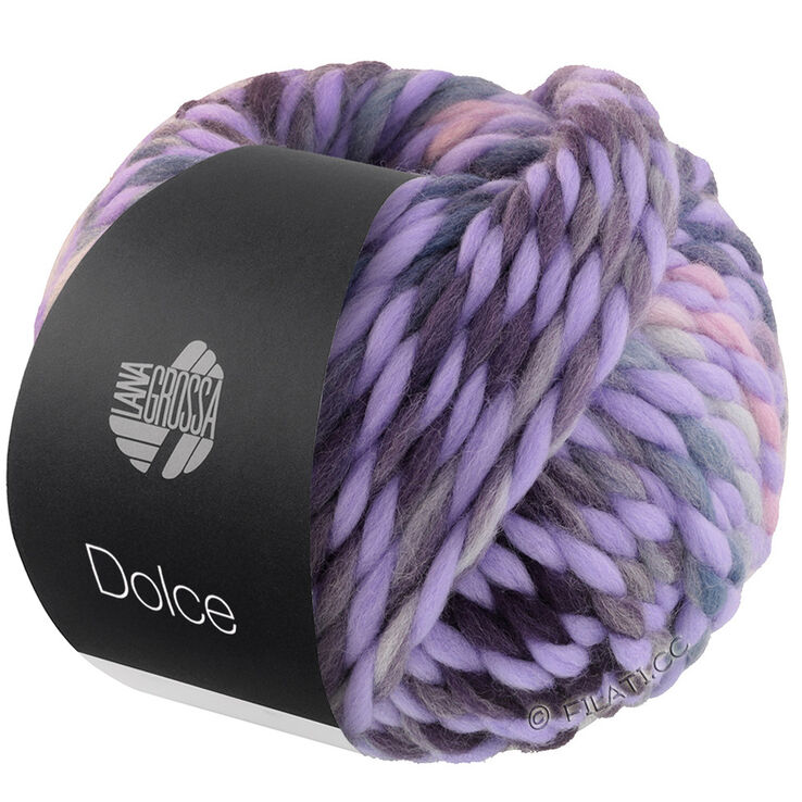 Lana Grossa DOLCE | 07-lilla/syrenrosa/aubergine/blågrå