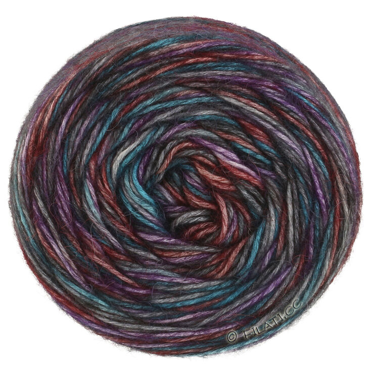 Lana Grossa ECOPUNO Hand-dyed | 51-mørk grå/antracit/violet/terrakotta/petrol