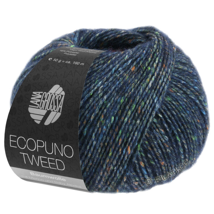 Lana Grossa ECOPUNO Tweed | 301-mørk blå meleret