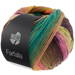 Lana Grossa FARFALLA | 06-fersken/kamel/grågrøn/lyng/pistacie/gråbrun/gråviolet/grøn/turkis/nøddebrun