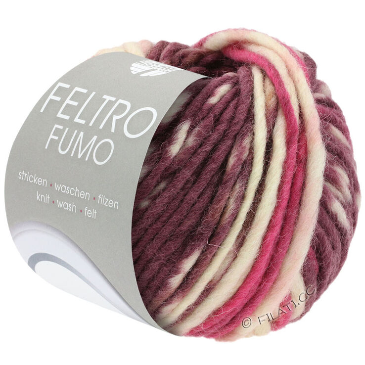 Lana Grossa FELTRO Fumo | 651-antikviolet/pink/ecru/bær/gråbrun
