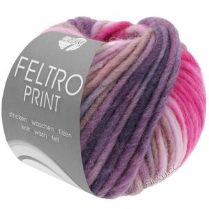 Lana Grossa FELTRO Print | 0396-pink/rosa/antikviolet/blomme