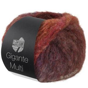 Lana Grossa GIGANTE MULTI | 103-vinrød/rødbrun/grå rød/aubergine/kaki/gråbrun