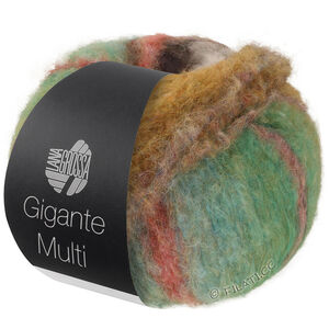 Lana Grossa GIGANTE MULTI | 105-grågrøn/rødviolet/mørk jeans/gulorange/geraniumrosa/oliven/mosgrøn