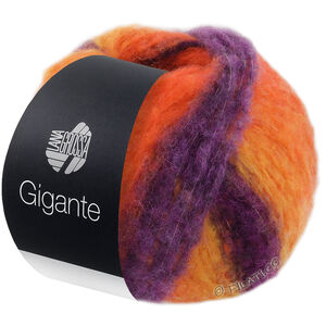 Lana Grossa GIGANTE | 02-mørk violet/gul/grå lilla/orange/blåviolet
