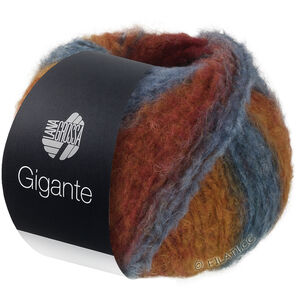 Lana Grossa GIGANTE | 19-stålgrå/gråblå/okker/rødbrun/vinrød