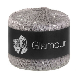 Lana Grossa GLAMOUR | 001-sølvgrå
