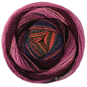 Lana Grossa GOMITOLO MODO | 623-sortrød/grå rød/koral/pink/mørk petrol/mørk oliven/bordeaux/fuchsia