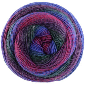 Lana Grossa GOMITOLO VERSIONE | 454-blækblå/rødviolet/mørk violet/fuchsia/skog grøn