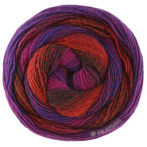 Lana Grossa GOMITOLO VERSIONE | 459-rødviolet/purpur/sortgrøn/terrakotta/blåviolet
