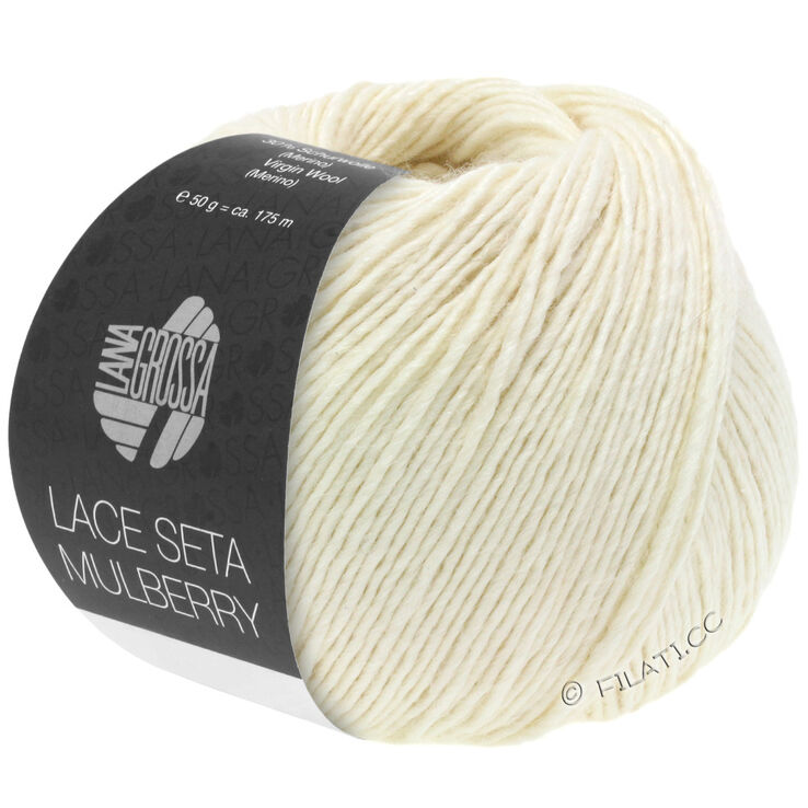 Lana Grossa LACE SETA MULBERRY | 01-hvid