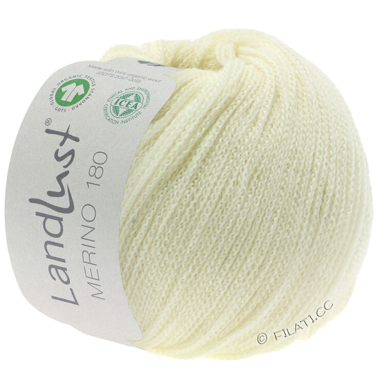 Lana Grossa LANDLUST MERINO 180 (GOTS & ICEA) | 201-rå hvid