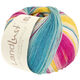 Lana Grossa LANDLUST DIE SOCKENWOLLE 150g 6-Ply | 911-fuchsia/hindbær/gul/ecru/jade