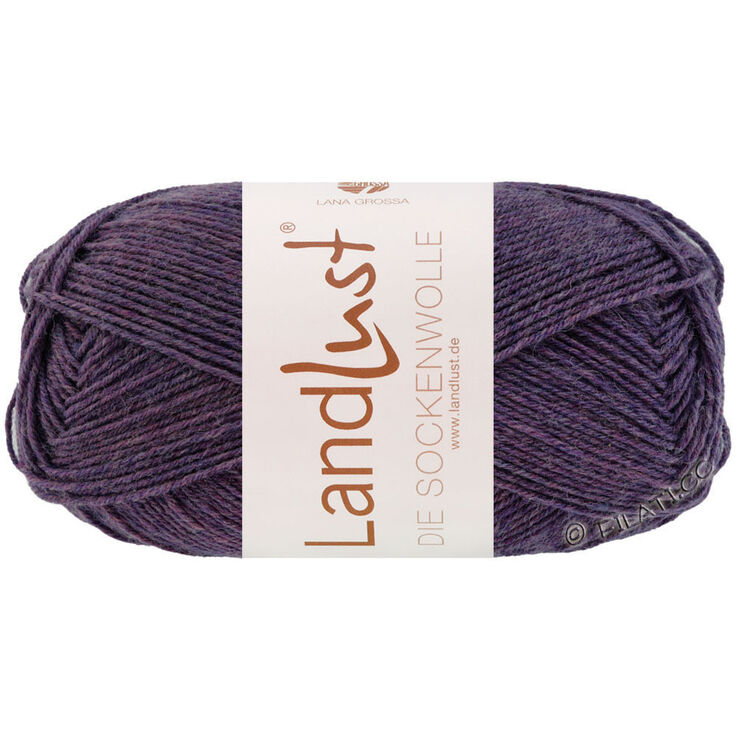 Lana Grossa LANDLUST DIE SOCKENWOLLE 50g Mélange | 1601-mørk violet meleret