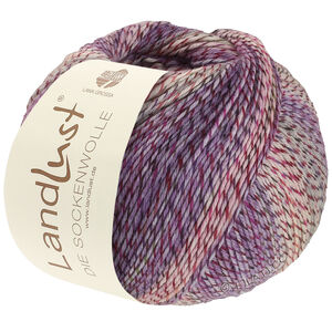 Lana Grossa LANDLUST DIE SOCKENWOLLE PRINT | 217-ecru/rosa/lilla/pink/fuchsia/antracit meleret