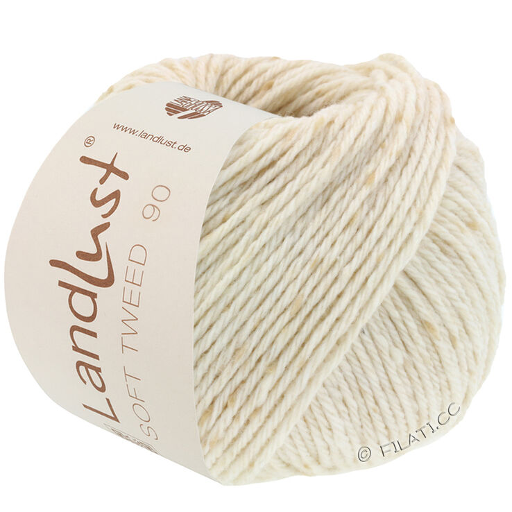 Lana Grossa LANDLUST Soft Tweed 90 | 01-natur meleret