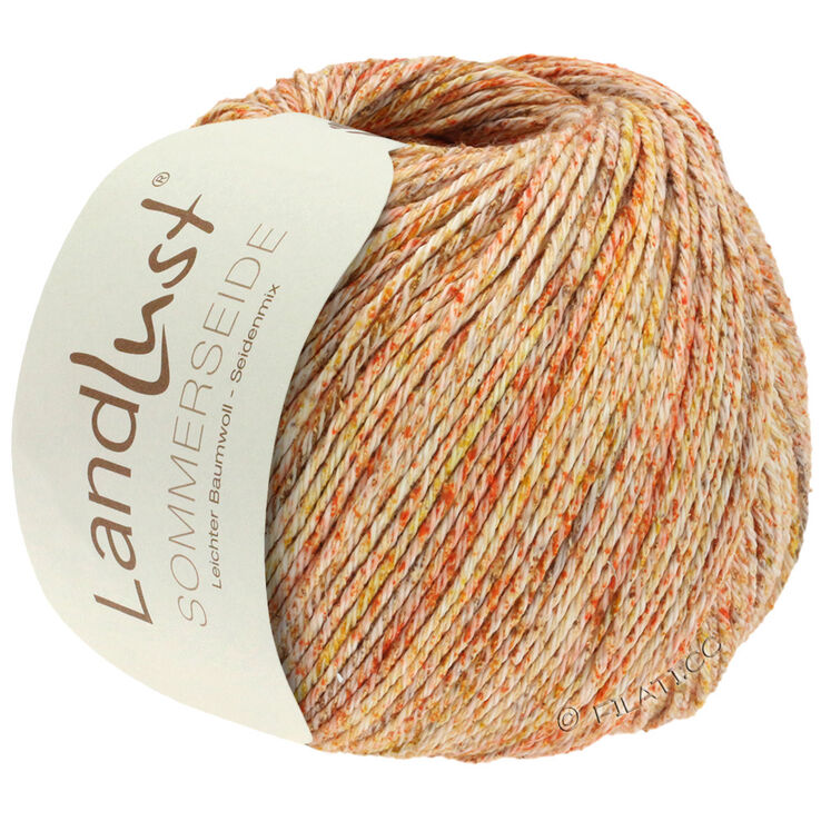 Lana Grossa LANDLUST SOMMERSEIDE Mélange | 101-orange meleret