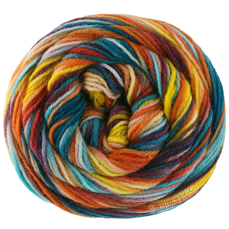 Lana Grossa MEILENWEIT 6-FACH 150g Cascata | 9742-brombær/mauve/turkis/isblå/gul/okker/mosgrøn