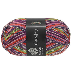 Lana Grossa MEILENWEIT 6-FACH 150g Cervinia | 9757-terrakotta/majgrøn/mørk blå/hvid/violet/rosa