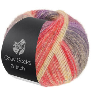 Lana Grossa MEILENWEIT 6-FACH 150g Cosy Socks Dream | 2151-lys rød/sennepgul/rødbrun/lilla/blåviolet/lys grå/mørk grå/pistacie/terrakotta