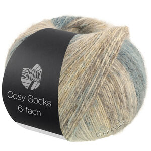 Lana Grossa MEILENWEIT 6-FACH 150g Cosy Socks Dream | 2155-beige/sandbeige/grège/beigegrå/gråbeige/taupe/mellem grå/mørk grå