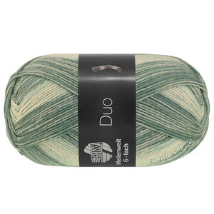 Lana Grossa MEILENWEIT 6-FACH 150g Duo | 9725-grøngrå/lysende grå