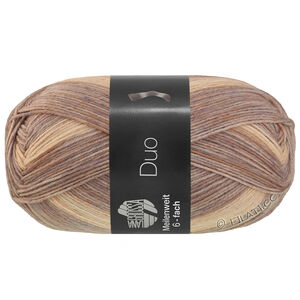 Lana Grossa MEILENWEIT 6-FACH 150g Duo | 9726-grå lilla/lys beige