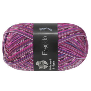Lana Grossa MEILENWEIT 6-FACH 150g Freddo | 9737-fuchsia/violetblå/violetblå/pink/mørk grå/rosa