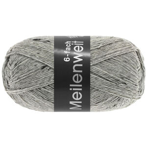 Lana Grossa MEILENWEIT 6-FACH 150g Mouliné/Tweed | 8972-lys grå meleret