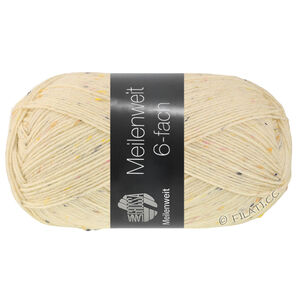 Lana Grossa MEILENWEIT 6-FACH 150g | 9862-ecru meleret