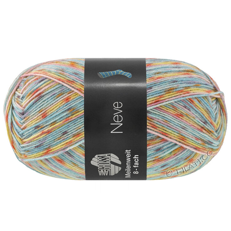 Lana Grossa MEILENWEIT 8-FACH 150g Neve | 9992-mynte/rosa/gul/orange/syren/aubergine