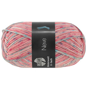 Lana Grossa MEILENWEIT 8-FACH 150g Neve | 9993-rosa/pink/blå/hvid/mynte