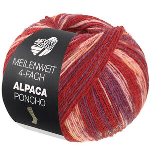 Lana Grossa MEILENWEIT 100g Alpaca Poncho | 2727-vinrød/rødviolet/blommeblå/kiwi/rosa