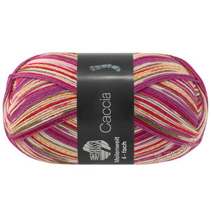 Lana Grossa MEILENWEIT 100g Caccia | 5307-rødviolet/vinrød/rosé/umbra/syren/gulorange