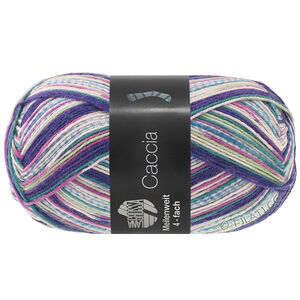 Lana Grossa MEILENWEIT 100g Caccia | 5308-mørk violet/opalgrøn/lysende grå/orkidé/lys grøn/blå