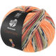 Lana Grossa MEILENWEIT 100g Cashmere Pista | 141-orange/lys grå/mørk grå/brunorange/lys grøn/lyng/brombær/gråbrun stribet