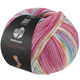Lana Grossa MEILENWEIT 100g Cashmere Pista | 146-lys fuchsia/mørk fuchsia/hvid/okker/turkis/lys blå stribet