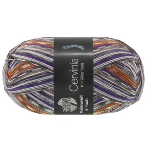 Lana Grossa MEILENWEIT 100g Cervinia | 1707-mørk violet/lys grå/mørk grå/musegrå/ecru/brun/natblå
