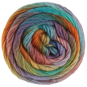 Lana Grossa MEILENWEIT 100g Color Mix Multi | 8020-olivengrøn/petrol/blålilla/rødlila/pistacie/jade/turkis/blomme/teglstensrød/gul/orange