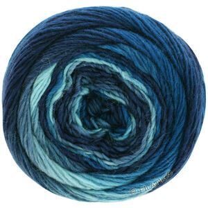 Lana Grossa MEILENWEIT 100g Color Mix Soft | 8055-stålblå/gråblå/lys blå/himmelblå/mellem blå/mørk blå