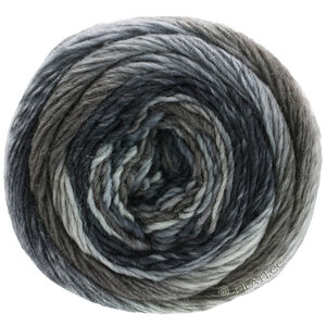 Lana Grossa MEILENWEIT 100g Color Mix Soft | 8056-lys grå/mellem grå/mørk grå/antracit