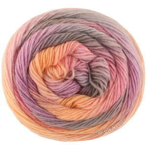 Lana Grossa MEILENWEIT 100g Color Mix Soft | 8069-lys grå/rosé/laks/nellikerosa/rosakvarts/lys orange/grå/mauve