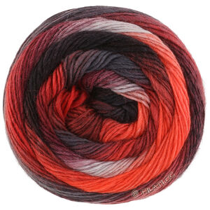 Lana Grossa MEILENWEIT 100g Color Mix Soft | 8070-brunrød/gråbrun/lys rød/mørk rød/vinrød/sortrød