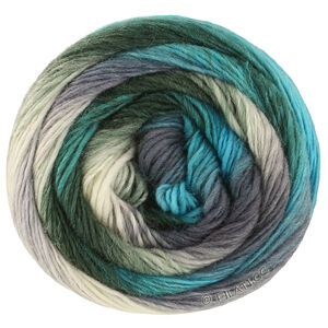 Lana Grossa MEILENWEIT 100g Color Mix Soft | 8071-skog grøn/grågrøn/grå/petrol/søgrøn/mørk grøn